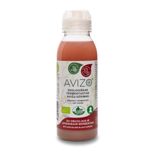 Ekologiškas fermentuotas avižų gėrimas su obuoliais ir juodaisiais serbentais - 330 ml