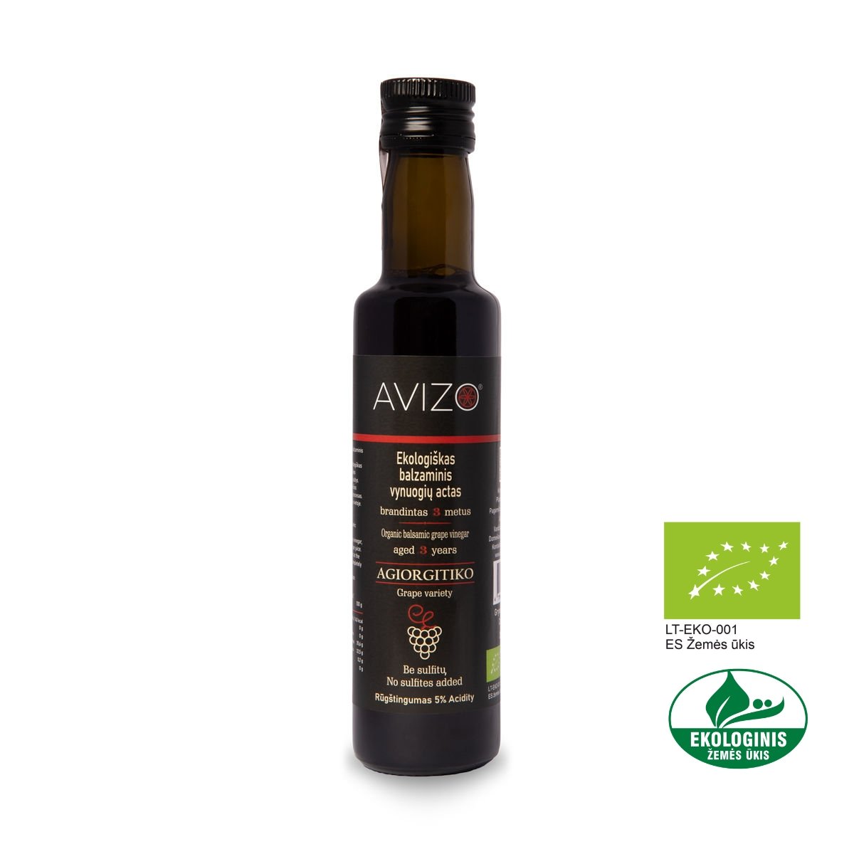 AVIZO ekologiškas balzaminis vynuogių actas